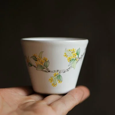 Gohobi Hand-painted Osmanthus Tea Cup