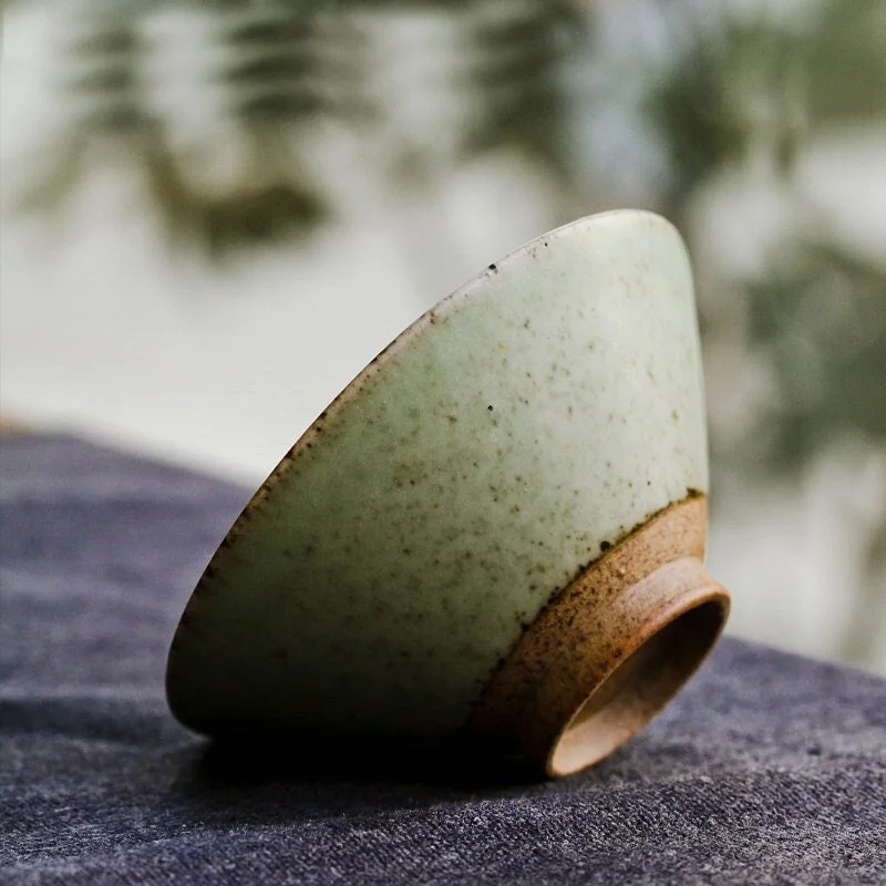 Gohobi Handmade Green Ceramic Tea Cup