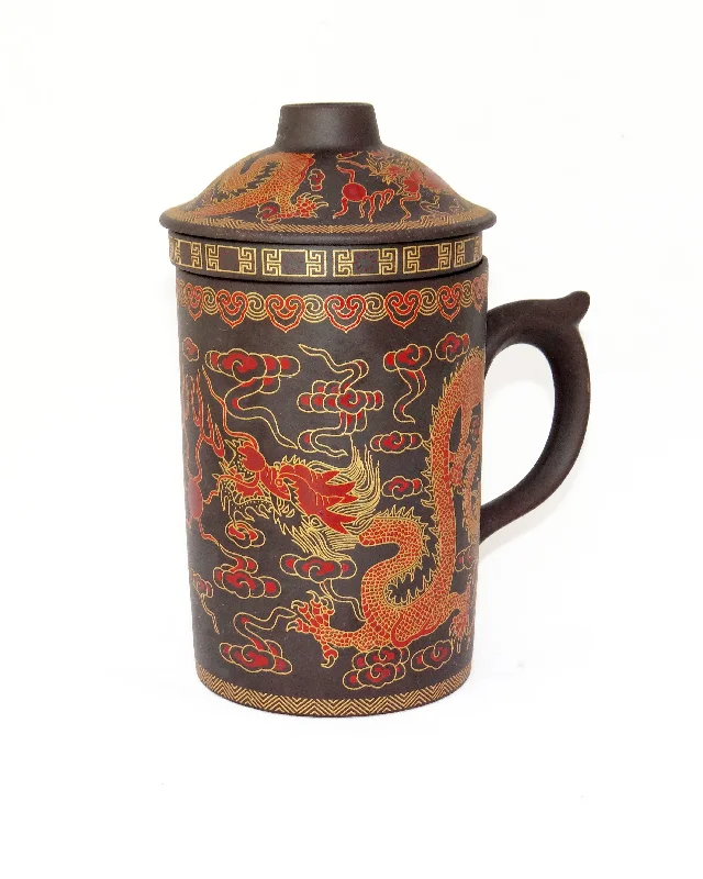 'Gold Dragon' - Yixing Lidded Mug