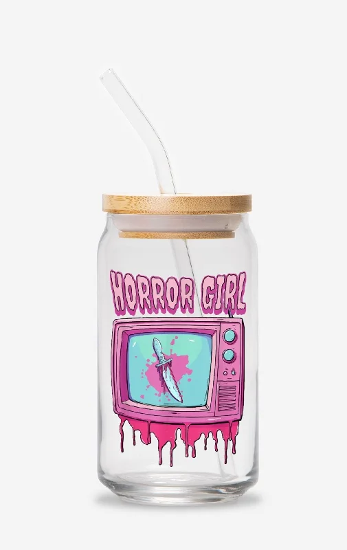 Horror Girl Glass Can Tumbler