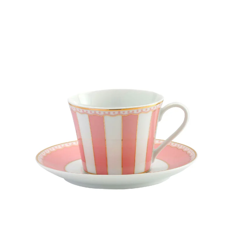 Noritake Carnivale Cup and Saucer 220ml Pink