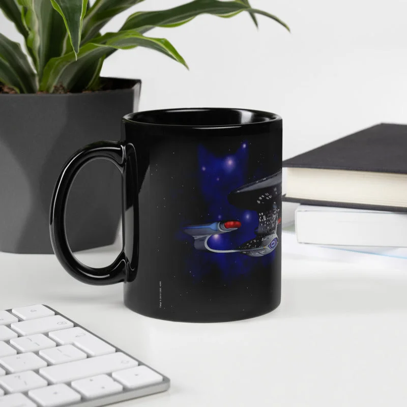 Star Trek: The Next Generation Space Cat 11 oz Black Mug